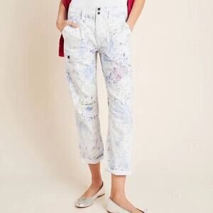 Anthropologie Women’s 27 Pants Wanderer Watercolor Cargo Utility Relaxed